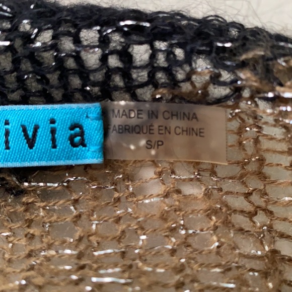 Alice + Olivia Opal Metallic Crewneck Sweater - S - Picture 12 of 15